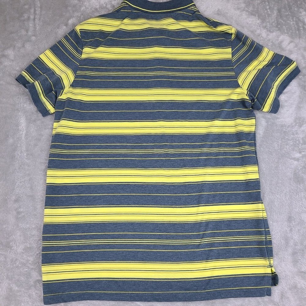 Nike Dri-Fit Tennis Polo Shirt‎ Mens Size X-Large Yellow Grey Striped Pullover - Picture 10 of 10